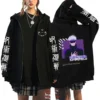 Spring Autumn Cardigan Anime Jujutsu Kaisen Zipper Jackets Gojo Satoru Printed Clothing Long Sleeved Hood Sweatshirts 4 - Jujutsu Kaisen UK Store